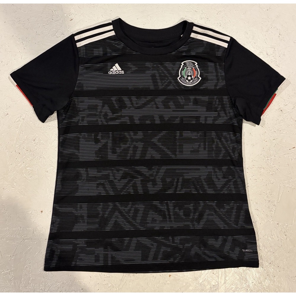 Adidas Mexico National Team Soccer 2019 Jersey Black White DP0209 Womens L